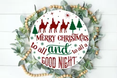 Merry Christmas To All And SVG ,Christmas Round SVG Design Product Image 2