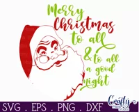 Colorful Christmas Svg Round Sign, Merry Christmas To All Product Image 2
