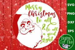 Colorful Christmas Svg Round Sign, Merry Christmas To All Product Image 1
