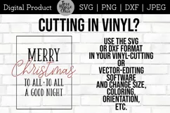 Merry Christmas To All SVG, Christmas Santa Quote Cut File Product Image 2