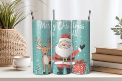 Merry Christmas Santa 20oz Tumbler Sublimation PNG Product Image 1