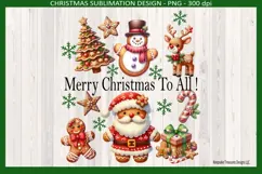 Merry Christmas To All Sublimation Png Design, T-Shirt, Mugs Product Image 2