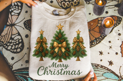 Merry Christmas PNG, Christmas Tree Coquette PNG, Holiday Product Image 3