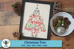 Merry Christmas and a Happy New Year SVG | Christmas SVG Product Image 1
