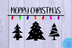 Farmhouse Christmas Doormat Svg - Merry Christmas Svg Tree Product Image 2