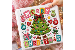 Merry Christmas Trendy Cutout Christmas Tree PNG Product Image 1