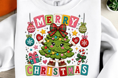 Merry Christmas Trendy Cutout Christmas Tree PNG Product Image 2