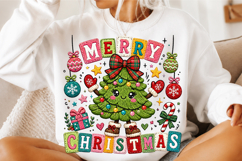 Merry Christmas Trendy Cutout Christmas Tree PNG Product Image 3