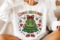 Merry Christmas Trendy Cutout Christmas Tree PNG Product Image 3