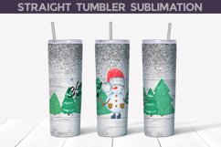 Christmas Tumbler Sublimation | Snowman Tumbler Design Product Image 1