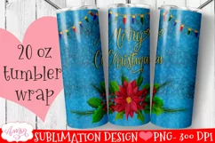 Merry Christmas tumbler PNG for sublimation | Christmas wrap Product Image 1