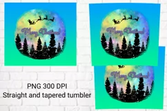 Tumbler sublimation Christmas Santa reindeer design Product Image 2