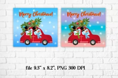 Christmas tumbler sublimation | Christmas snowman PNG Product Image 2