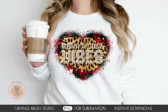 Merry Christmas Warm And Cozy Heart Vibes PNG Sublimation