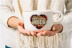 Merry Christmas Warm And Cozy Heart Vibes PNG Sublimation