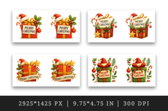 Merry Christmas mug wrap printable sublimation design Product Image 2