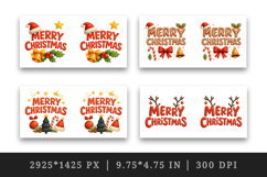 Merry Christmas mug wrap printable sublimation design Product Image 2