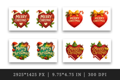 Merry Christmas mug wrap printable sublimation design Product Image 2