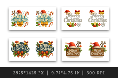 Merry Christmas mug wrap printable sublimation design Product Image 2