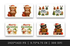 Merry Christmas mug wrap printable sublimation design Product Image 2