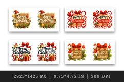Merry Christmas mug wrap printable sublimation design Product Image 2