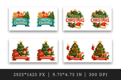 Merry Christmas mug wrap printable sublimation design Product Image 2