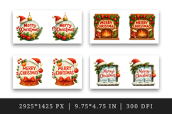 Merry Christmas mug wrap printable sublimation design Product Image 2