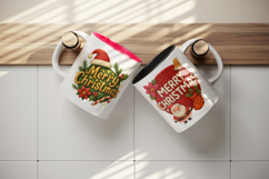 Merry Christmas mug wrap printable sublimation design Product Image 3