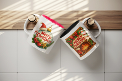 Merry Christmas mug wrap printable sublimation design Product Image 3