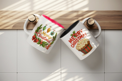 Merry Christmas mug wrap printable sublimation design Product Image 3