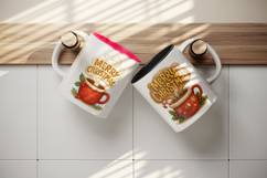 Merry Christmas mug wrap printable sublimation design Product Image 3