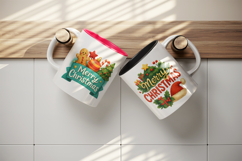 Merry Christmas mug wrap printable sublimation design Product Image 3