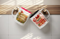Merry Christmas mug wrap printable sublimation design Product Image 3