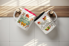 Merry Christmas mug wrap printable sublimation design Product Image 3