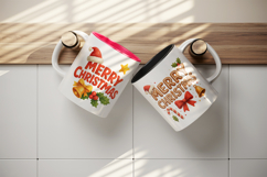 Merry Christmas mug wrap printable sublimation design Product Image 3