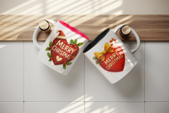 Merry Christmas mug wrap printable sublimation design Product Image 3