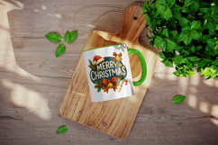 Merry Christmas mug wrap printable sublimation design Product Image 4