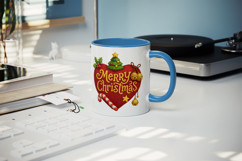 Merry Christmas mug wrap printable sublimation design Product Image 5