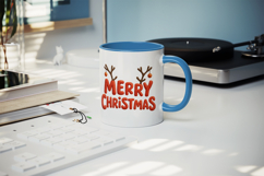 Merry Christmas mug wrap printable sublimation design Product Image 5