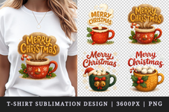 Merry Christmas t-shirt printable sublimation design png Product Image 1