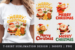 Merry Christmas t-shirt printable sublimation design png Product Image 1