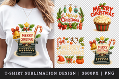 Merry Christmas t-shirt printable sublimation design png Product Image 1