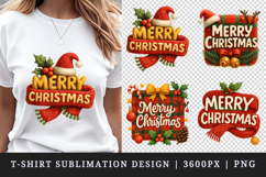 Merry Christmas t-shirt printable sublimation design png Product Image 1