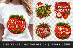 Merry Christmas t-shirt printable sublimation design png Product Image 1