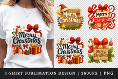 Merry Christmas t-shirt printable sublimation design png Product Image 1