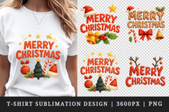 Merry Christmas t-shirt printable sublimation design png Product Image 1