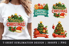 Merry Christmas t-shirt printable sublimation design png Product Image 1