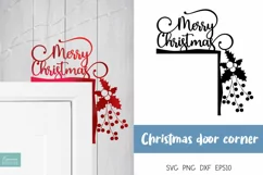 Merry Christmas And Christmas Berries For Door Corner Design Product Image 2