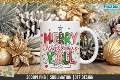 Merry Christmas Y’all with Dalmation Dots Christmas Tree is a professional design that is available at 300dpi PNG to use for Sublimation, iron-on transfer, DTG Printing and normal printing.