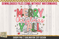 Merry Christmas Y’all with Dalmation Dots Christmas Tree is a professional design that is available at 300dpi PNG to use for Sublimation, iron-on transfer, DTG Printing and normal printing.